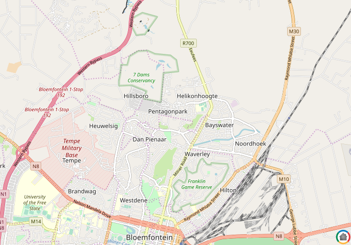 Map location of Baysvalley